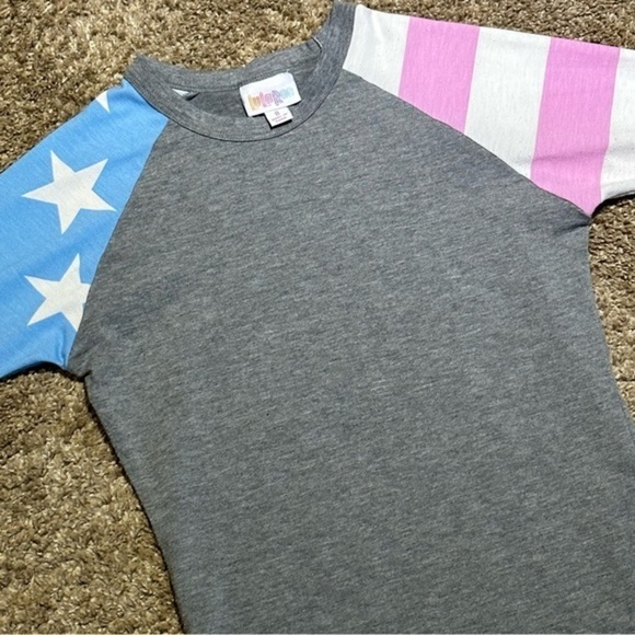 Lularoe raglan sleeve shirt girls 8 kc - Picture 2 of 3